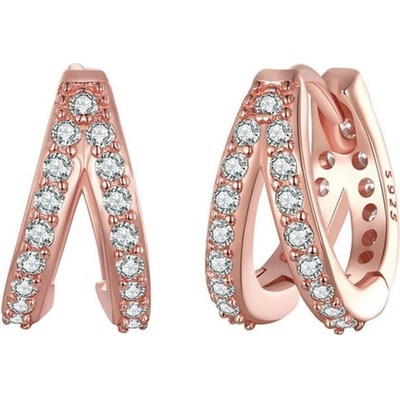 Grace Silver Jewellery stříbrné náušnice se zirkony Roxana Rose E-SCE1187-C/149 zlatá
