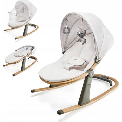 Kinderkraft Lehátko houpací 2v1 Tulsy do 9kg Grey