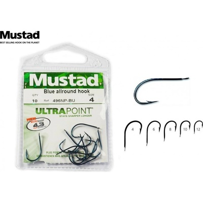Mustad Blue Allround vel.4 10ks