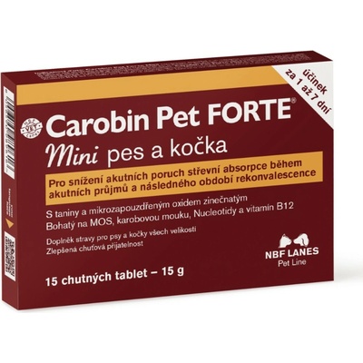 Carobin Pet Forte Mini pro psy a kočky 15 tbl