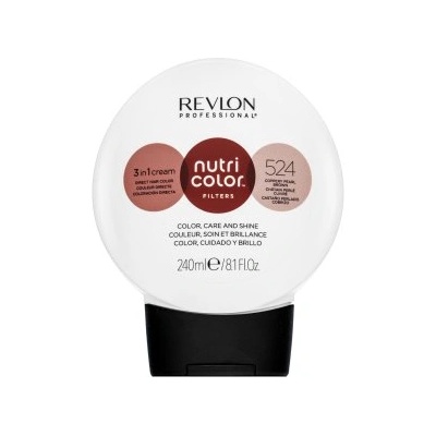 Revlon Nutri Color Filters 3in1 Cream подхранваща маска с цветни пигменти за опресняване на цвета 524 Coppery Pearl Brown 240 ml
