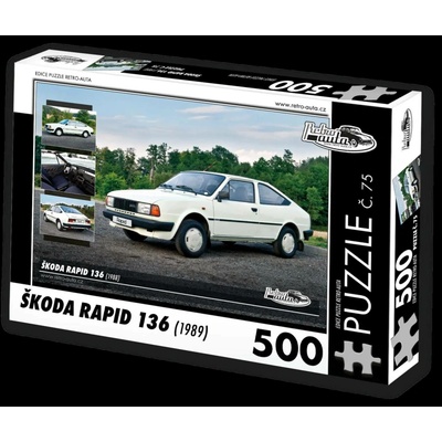 Retro-Auta č. 75 Škoda RAPID 136 1988 500 dílků
