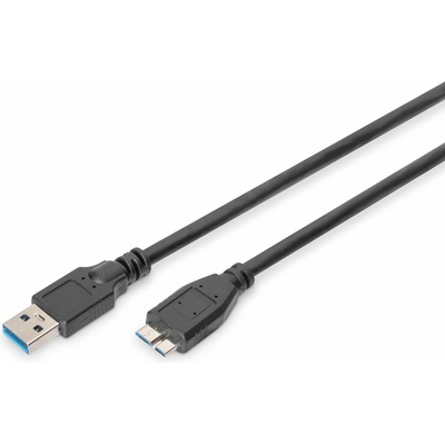 Assmann AK-300116-010-S USB 3.0, USB A M(plug)/microUSB B M(plug), 1m, černý