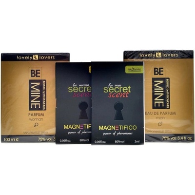 Valavani Lovely lovers Bemine muži ženy 2 x 100ml + secret scent pro ženy a pro muže