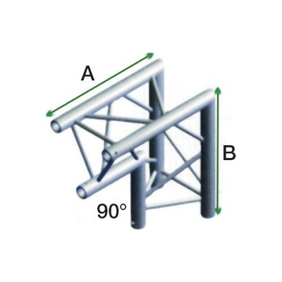 Showtec DT22-007 Corner 90 Degrees Apex Down incl connectors