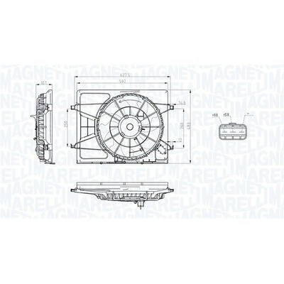 Větrák, chlazení motoru MAGNETI MARELLI 069422796010