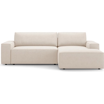 Micadoni Бежов разтегателен ъглов диван от букле (десен ъгъл) Jodie - Micadoni Home (MIC_RCF_101_F1_JODIE2)