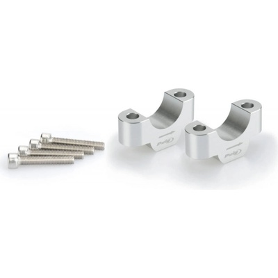 Zvýšení řidítek PUIG 20308P stříbrná height 20mm, d 32mm