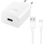Huawei CP404B Променливотоково зарядно устройство с USB гнездо 22, 5 W, PD бързо зарядно устройство + кабел Type-C, БЯЛО 55033322 / 55033325 (55033322 / 55033325)