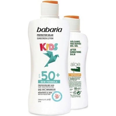 Babaria Sun Kids Protective Sada Mléko na opalování SPF50 200 ml + krém po opalování 100 ml