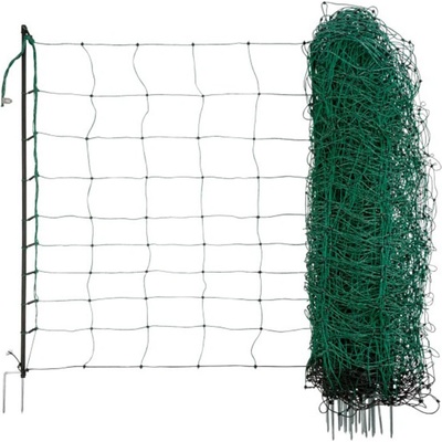 Síť pro elektrické ohradníky na ovce Ovinet 108 cm, 50 m, zelená, 2 hroty