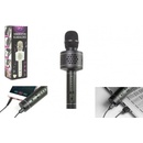 Mikrofón karaoke Bluetooth zlatý na batérie s USB káblom