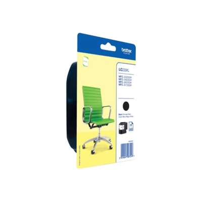 Brother lc-229xl черна касета с мастило с голям капацитет 2400 страници 1 пакет блистер без аларма (lc229xlbkbp)