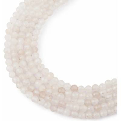 Koráliky z minerálu Jadeit biely 3mm brúsené - 18 cm