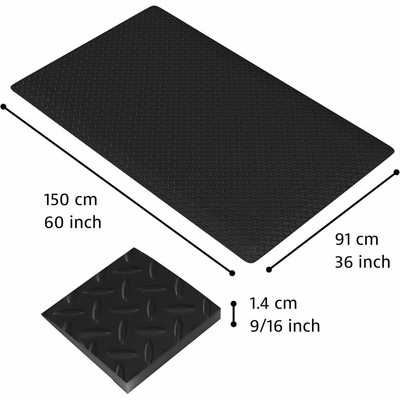 Notrax 479 Cushion Trax Protiúnavová rohož s diamantovým vzorom čierna 91 x 150 cm
