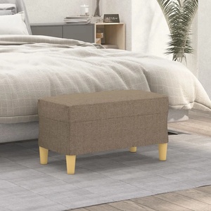 vidaXL Пейка, Таупе, 70x35x41 см, плат (349374)