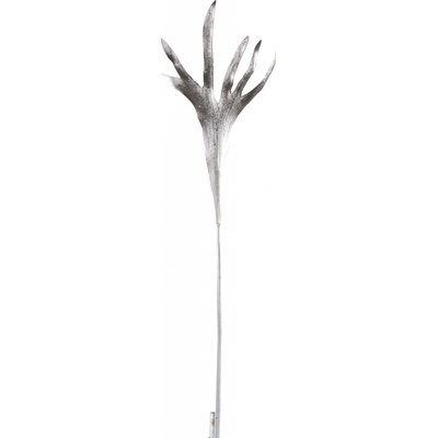 Dekoračné strieborná kvetina s trblietkami Horns - 26 * 90cm - J-Line by Jolipa