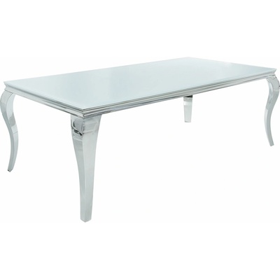 Bighome Modern Barock 200 cm temperované sklo biely