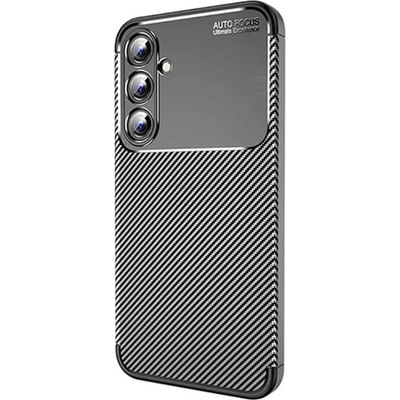 GKK Силиконов Калъф за Samsung A36, New Carbon Case, Черен (5949419263642)