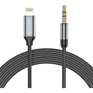 Tech-Protect Качествен аудио кабел от Lightning към 3.5 мм. аудио жак (100см) - Tech-Protect Ultraboost Audio Cable With Lightning Connector (черен) (THP1583)