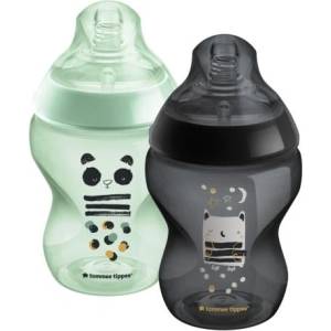 Tommee Tippee Бебешко шише с картинка c2n, 0м+, 260мл, 2бр (tti051028)