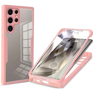 Techsuit Калъф за Samsung Galaxy S24 Ultra + Протектор - ColorVerse 360 Series - Розов