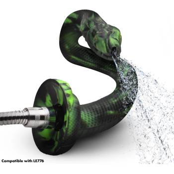 Creature Cocks Spitting Serpent Silicone Enema Snake Green