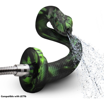 Creature Cocks Spitting Serpent Silicone Enema Snake Green