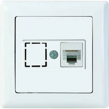 Image 1 of Mutlusan РОЗЕТКА ЗА КОМПЮТЪР БЯЛА rj45 ДАРИЯ--- (0904010617)
