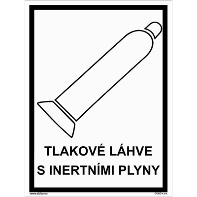 DUKO TLAKOVÉ LÁHVE S INERTNÍMI PLYNY Formát: 150 x 200 mm, Materiál: plast 0,5 mm, samolepící vinylová fólie