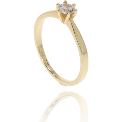 Zlatnictví Helios zlatý zásnubní prsten se zirkonem B45805