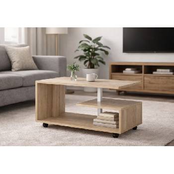 ЕВРОМАР Холна маса на колелца turin дъб сонома