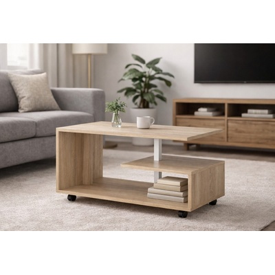 ЕВРОМАР Холна маса на колелца turin дъб сонома