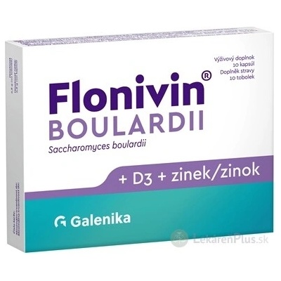 Flonivin BOULARDII kapsúl Saccharomyces boulardii + vitamín D3 + zinok 10 ks