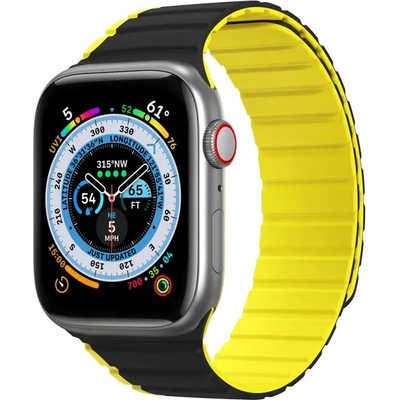 Dux Ducis Магнитна каишка Dux Ducis Strap (LD Version) за Apple Watch SE, 8, 7, 6, 5, 4, 3, 2, 1 (41, 40, 38mm), черно-жълта (6934913027844)