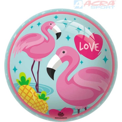 ACRA Baby míč Plameňák 23cm lakovaný potištěný