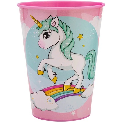 STOR Plastový kelímek Jednorožec hrnek Jednorožec Rainbow 260 ml