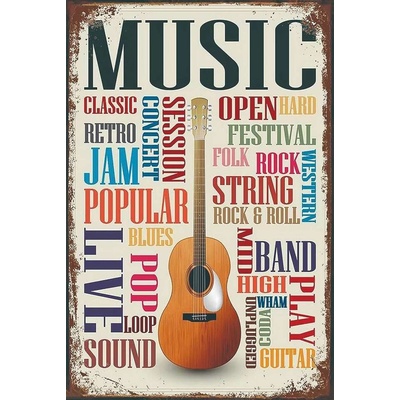 Plechová ceduľa Music Mix