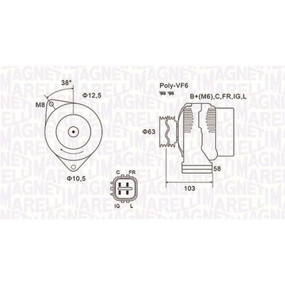 Generátor MAGNETI MARELLI 063731727010