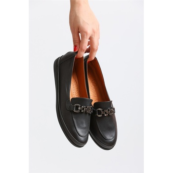 Johns Athletic Дамски лоуфъри от естествена кожа by111a - Черни #370006 (370006_Черно)