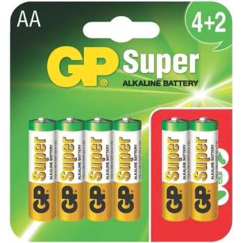 GP Batteries Алкална батерия gp super lr6 aa / 4+2 бр. в опаковка 1.5v gp-ba-15a21-sbv6 (gp-ba-15a21-sbv6)