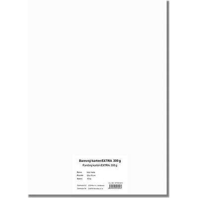 STEPA Barevný karton EXTRA 300g 50x70cm - bílý 10listů