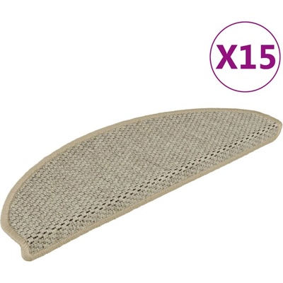 vidaXL Стелки за стълби сизалена визия 15 бр 65x21x4 см светлозелени