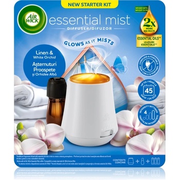 Air Wick Essential Mist Linen & White Orchid aроматизиращ дифузер с пълнител