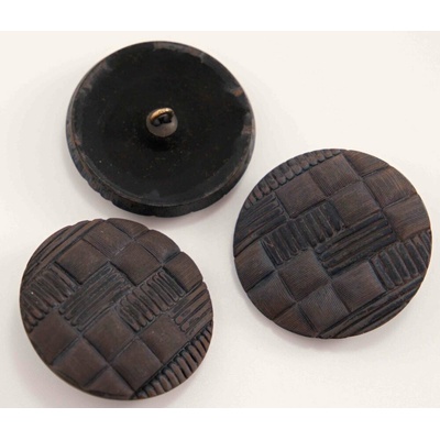 Luxusný sklenený gombík so spodným prišitím - odtiene hnedej - priemer 3,1 cm