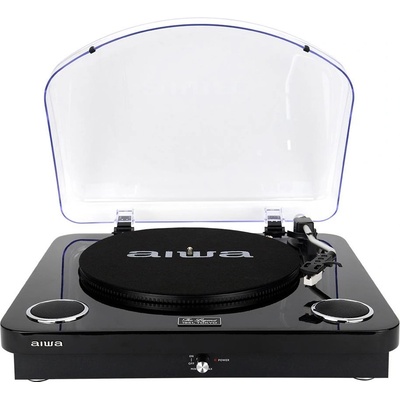 Aiwa Грамофон Aiwa - LPS-25BK, полуавтоматичен, черен (29294)