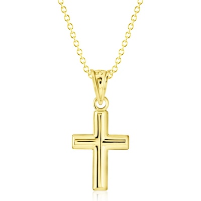 Gemmax Zlatý řetízek s křížkem GUSYN-11411-36261