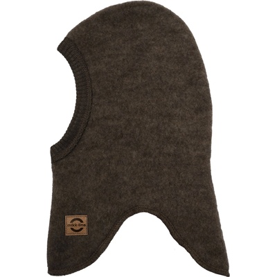 MIKK LINE Merino kukla detská hnedá Dark Brown Melange Mikk Line