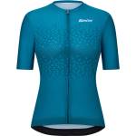 Santini Дамска фланелка с къс ръкав за колоездене Santini Women's Moon S/S Jersey Cycling jersey - Teal (156-2732-0214)