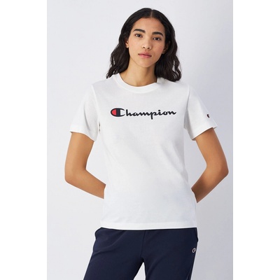 Champion Dámske tričko Big Script Logo 118090 WW001 Biela
